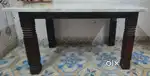 Marble Top Wooden Dinning Table with 4 Chairs