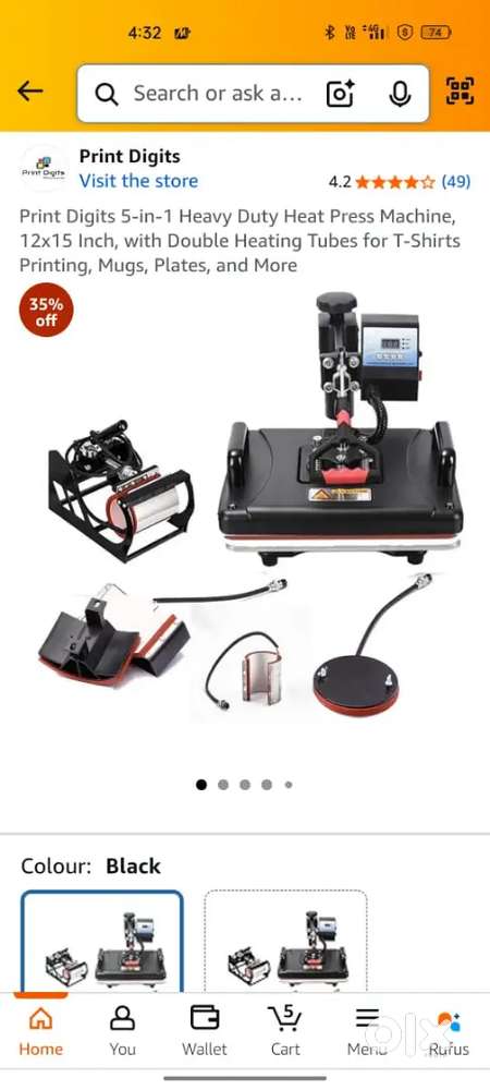 T shirt print machine 5 in 1