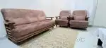 3+1+1 Stylish teak wood sofa