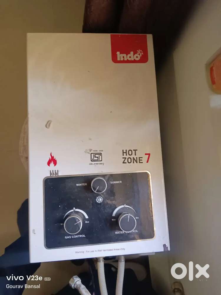 Gas geyser new condition