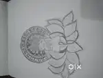 Bhagwan ki sari painting aur other drawing  Gautam Buddha. Radha Krish