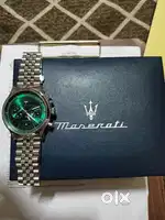 Classic Silver Maserati Chronograph Watch for Men