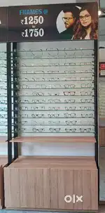 Optical Display Rack and Mirror with Storage Rack