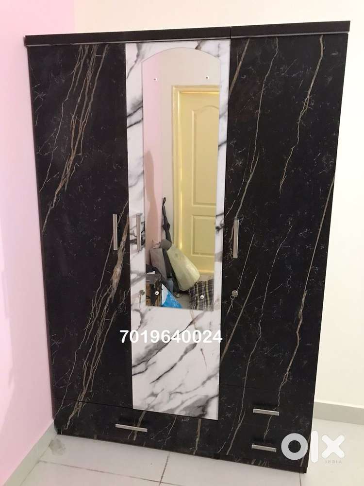 Brand new Marble finish 3 doors wardrobe with mirror only 8199