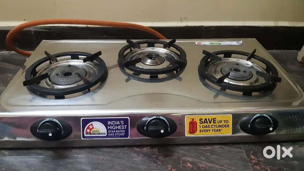 3 burner Butterfly gas stove