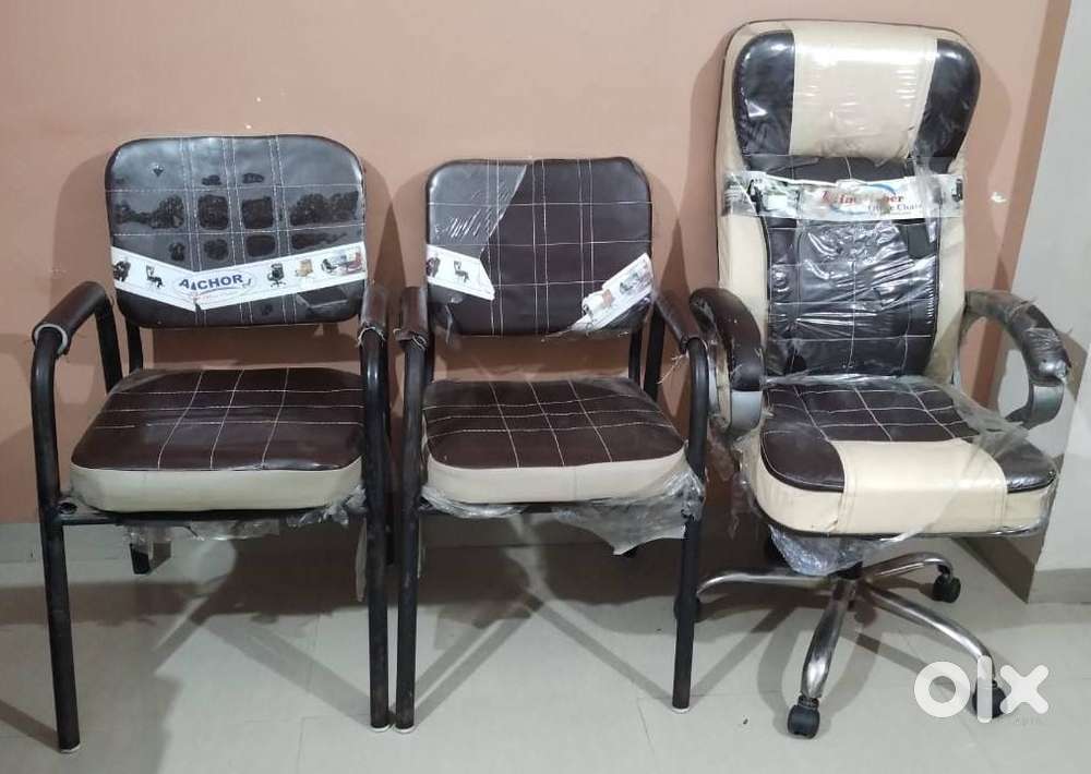 2 Normal Chairs + 1 Office Wheel Chair – All in Good Condition