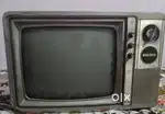 Vintage Black and White Salora TV.
