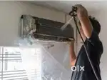 Ac service Jet pump AC servicing chemical product using spray