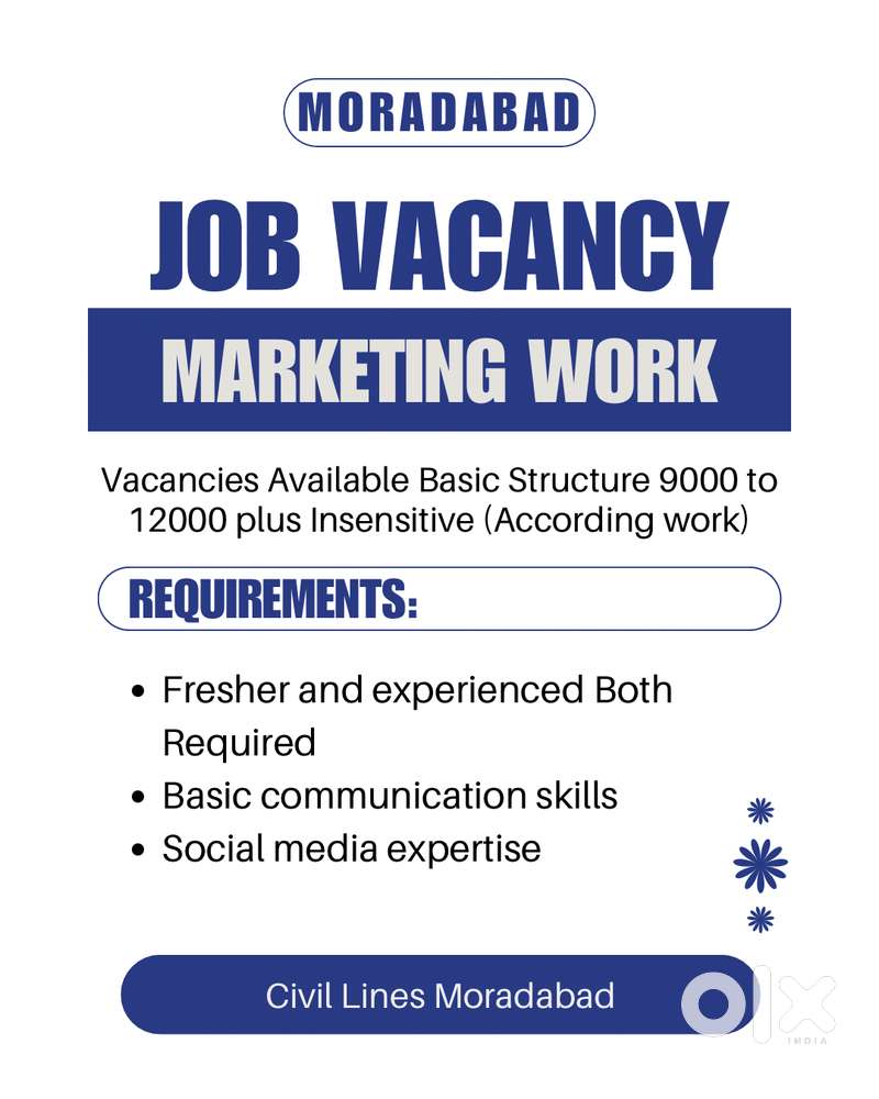 Job vacancies Available.
