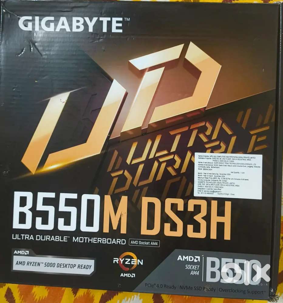 B550m DS3H GIGABYTE motherboard (fresh)