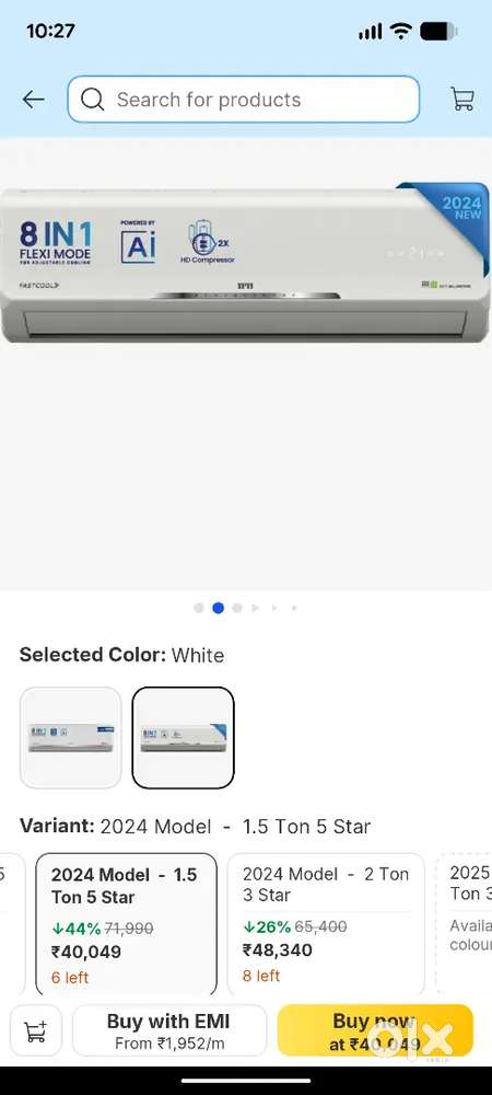 Moving out sell - Brand new IFB 5 start AC for sale