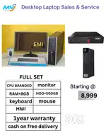 1 Year Warranty  Same day delivery  Branded FULL SET  CPU - i7 Process