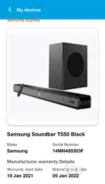 Samsung soundbar T550