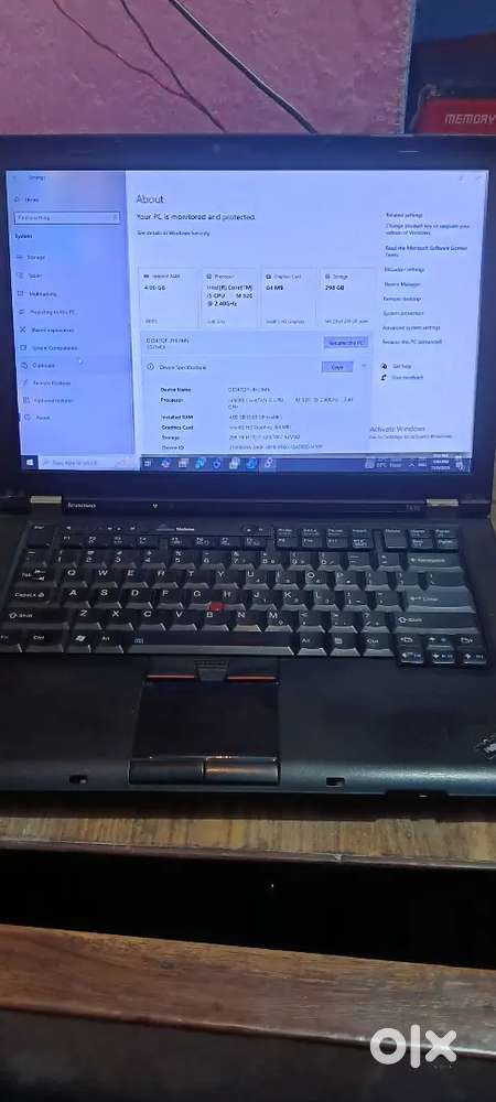 Lenovo laptop 4 GB i5
