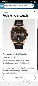 Tissot Powermatic 80 Watch