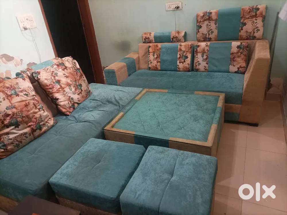 Sofa set with dining table