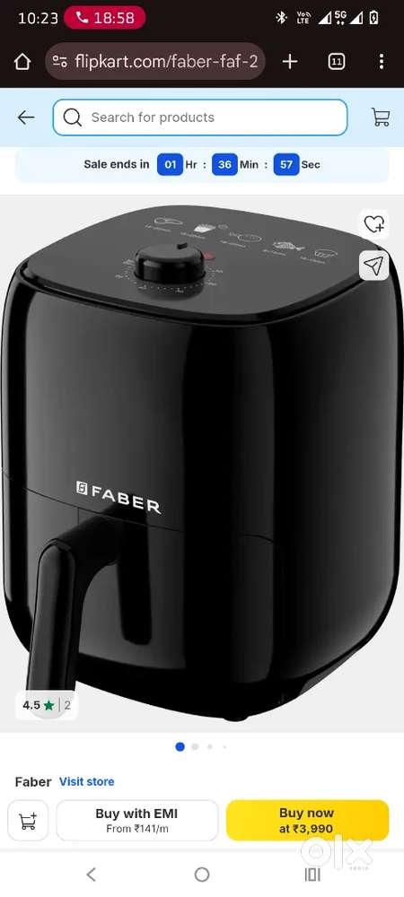 Faber air fryer 2L