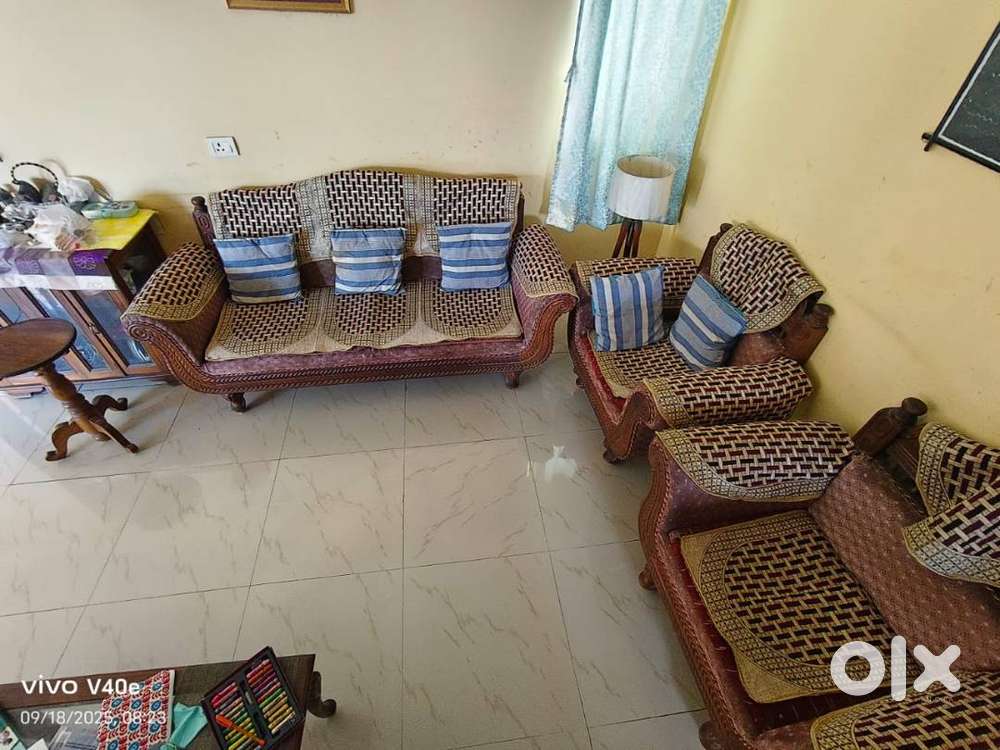 3+1+1 Genuine Teak Wood (Segun) Sofa Set for Sale