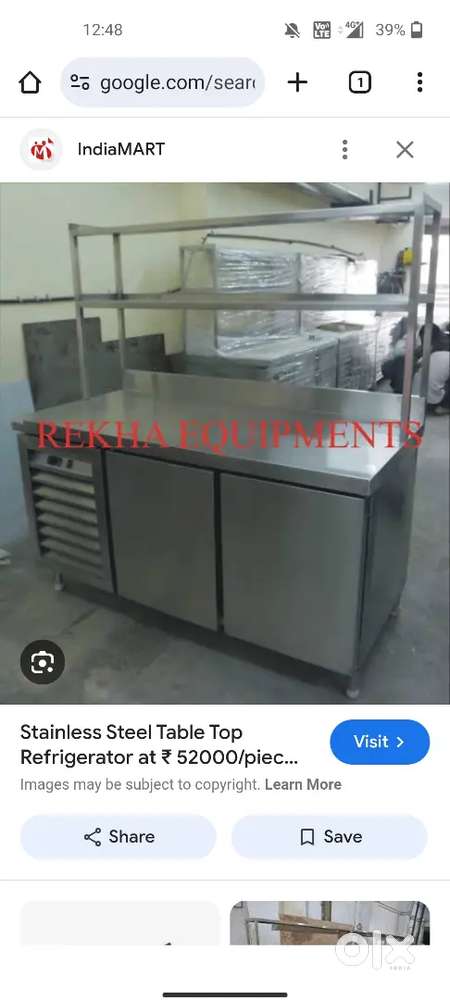 commercial fridge and tandoor display counter pure stainless steel