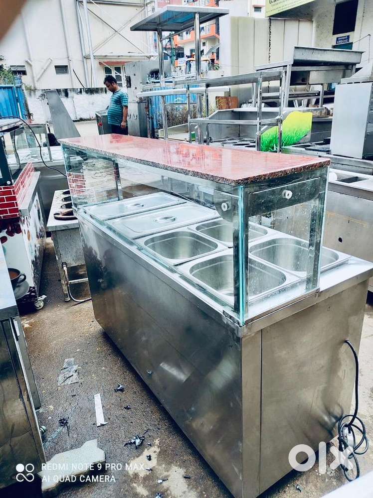 Ss made glass setup bainmarie for hotel restaurant bakeey&