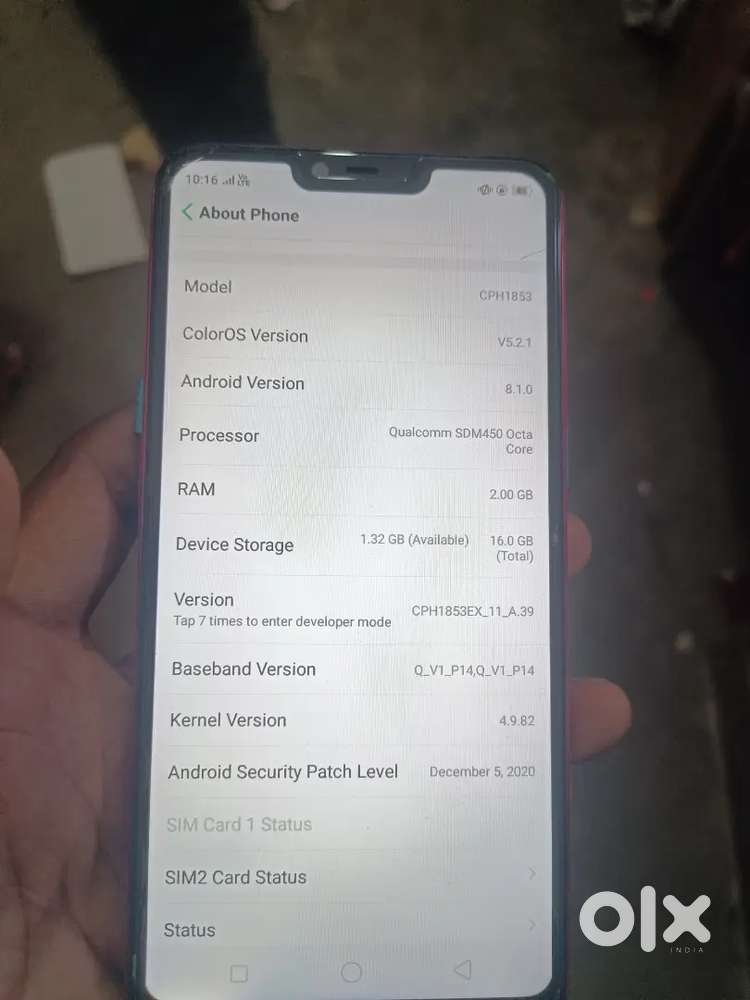 OPPO a3s good condition