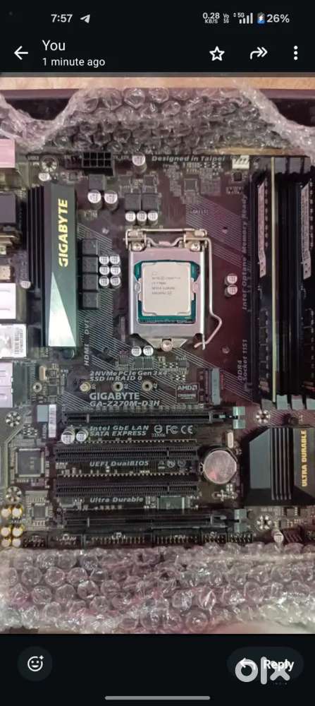 I7 7700k processor motherboard ga z270-d3h