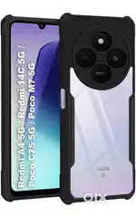 Shockproof Crystal Clear Back Cover Case for Mi Redmi A4 5G / Redmi 14