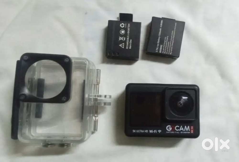 Selling my G-CAM 5K Ultra HD WiFi Action Camera in good condition.