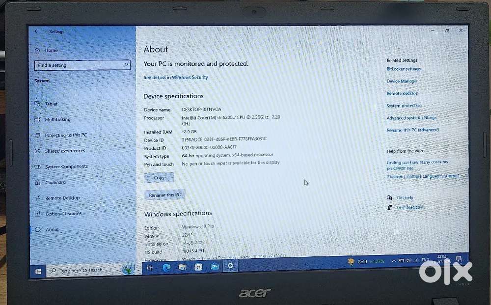 Acer Laptop i5 - 12 GB RAM
