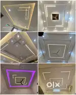 GYPSUM BOARD FALSE CEILING PARTITION ALUMINIUM FABRICATION GLASS DOOR