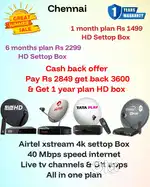 DISHTV VIDEOCON D2H ! TÀTA ! SUNDIRECT ! PLÀY ! AIRTEL DTH SETTOP BOX