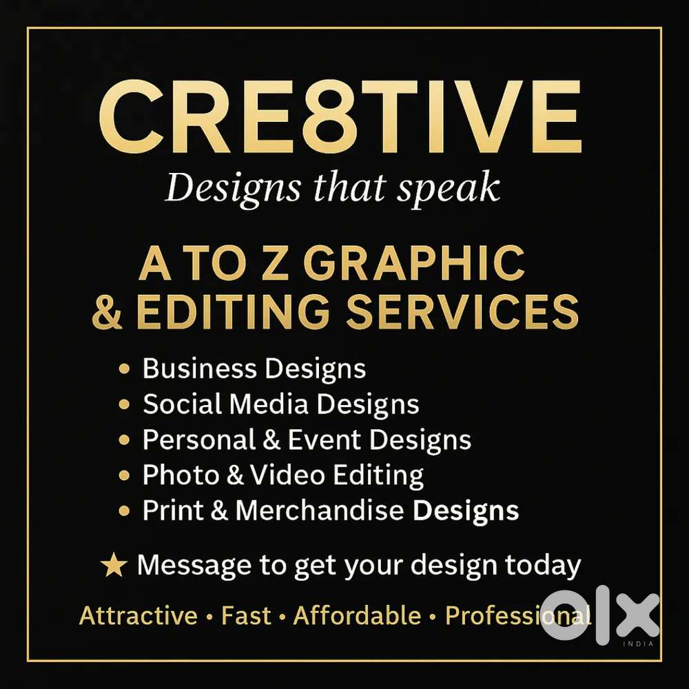 CRE8TIVE editing graphic Designs & Editing services