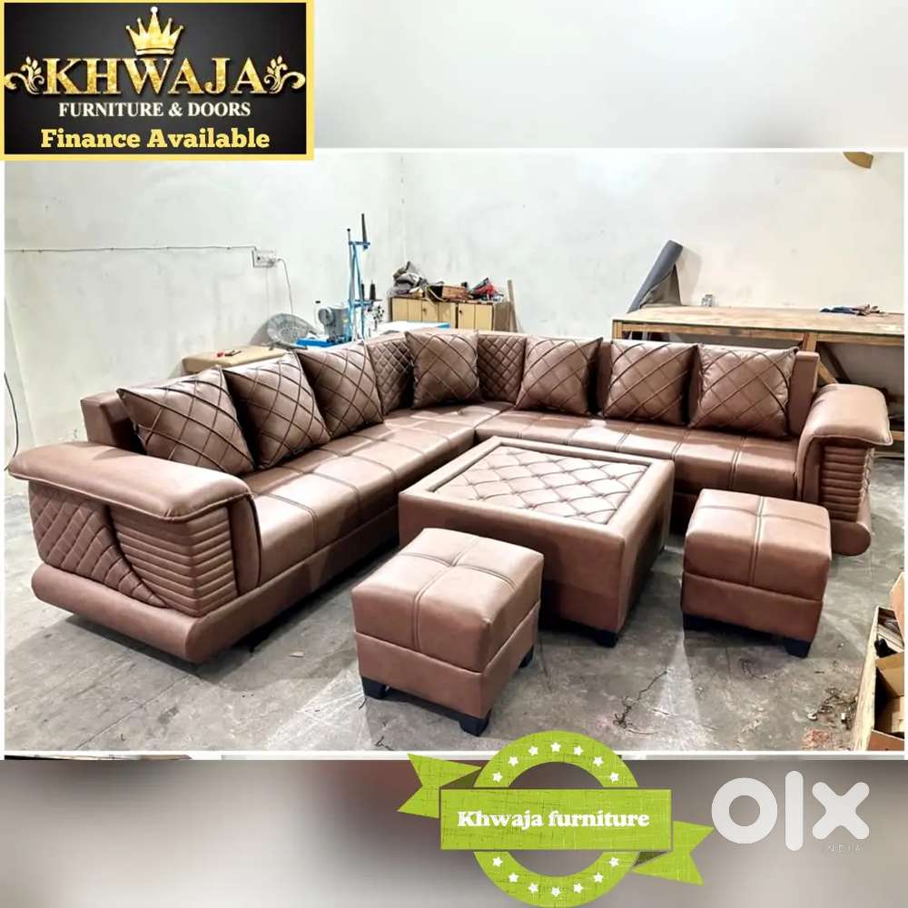 Khwaja Furniture. Comfert L shape sofa. Bajaj finance available.