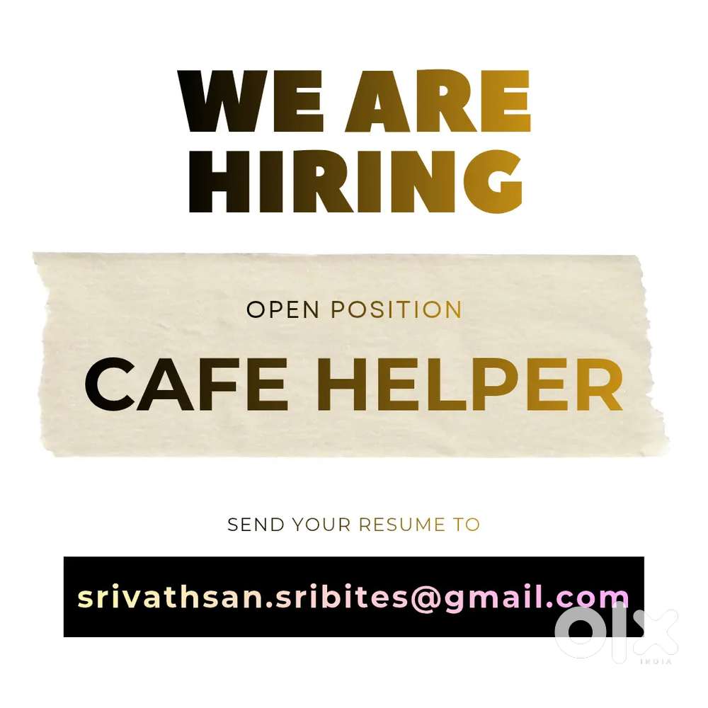 Cafe Helper Needed
