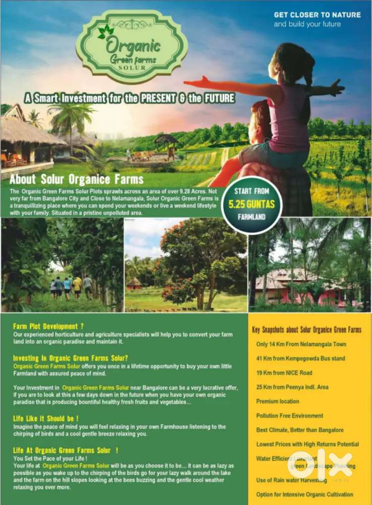 Farm land for sale near Nelamangala