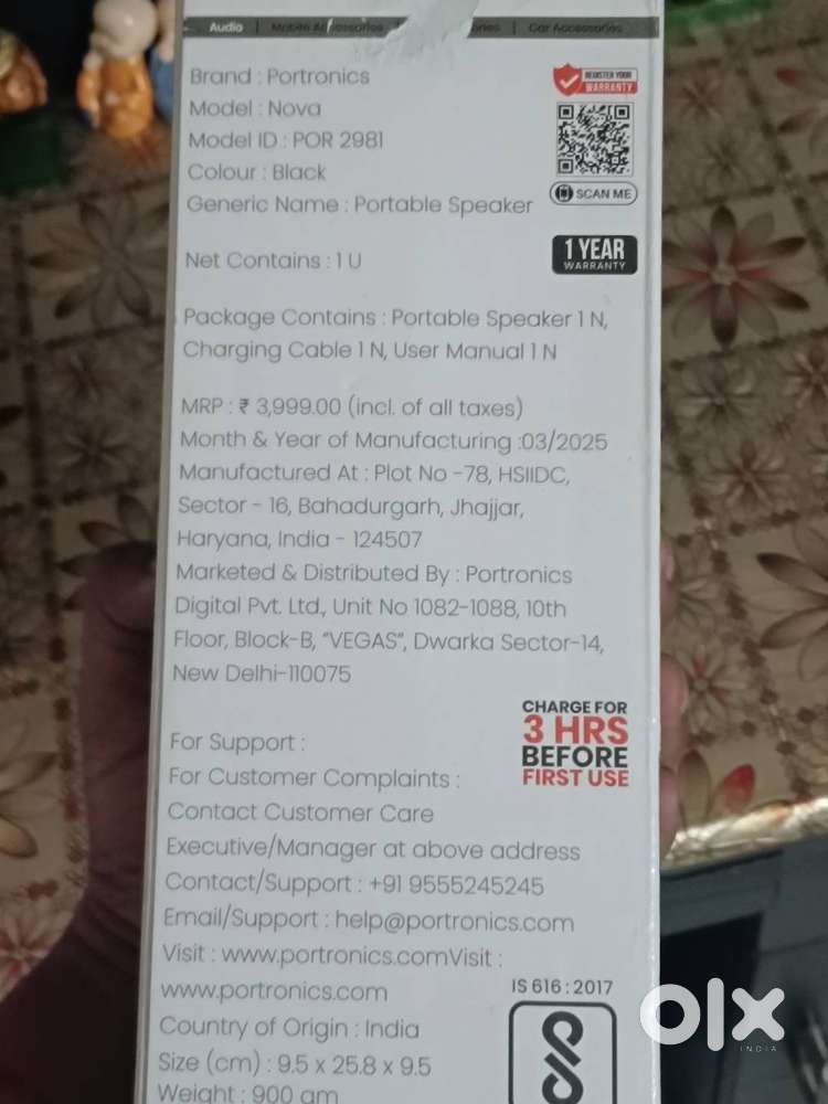 Portronics nova 40w only 2 months old without warranty register