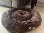 Round Donut Bed for Pets - Brown