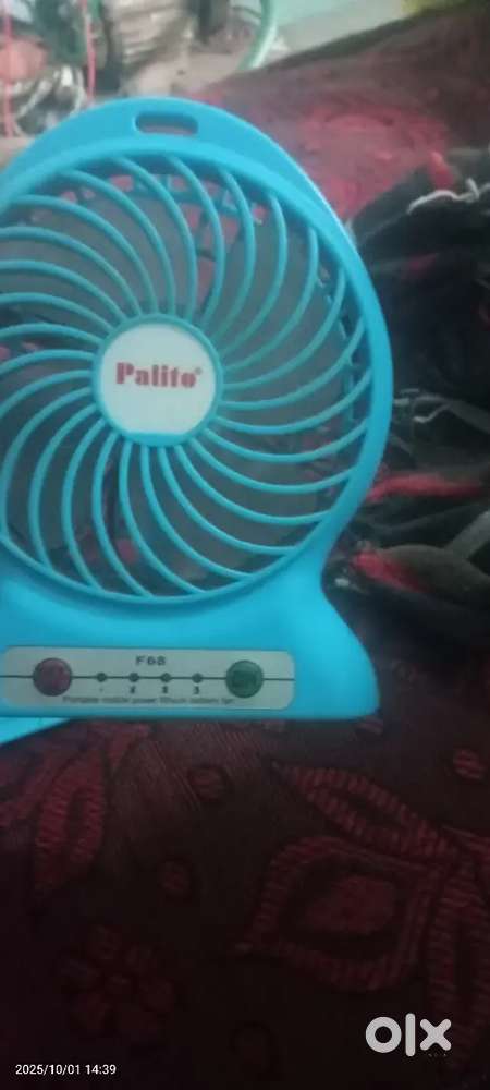 mini fan working fan must blue colour