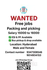 Free jobs available Chandha nagar lingampally beergamguda Rc puram