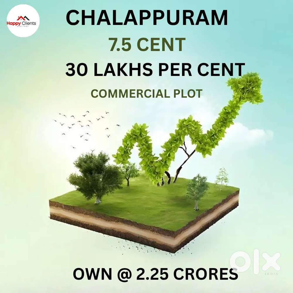 CHALAPPURAM 7.5 CENT 30 LAKHS PER CENT: 2.25 CRORES