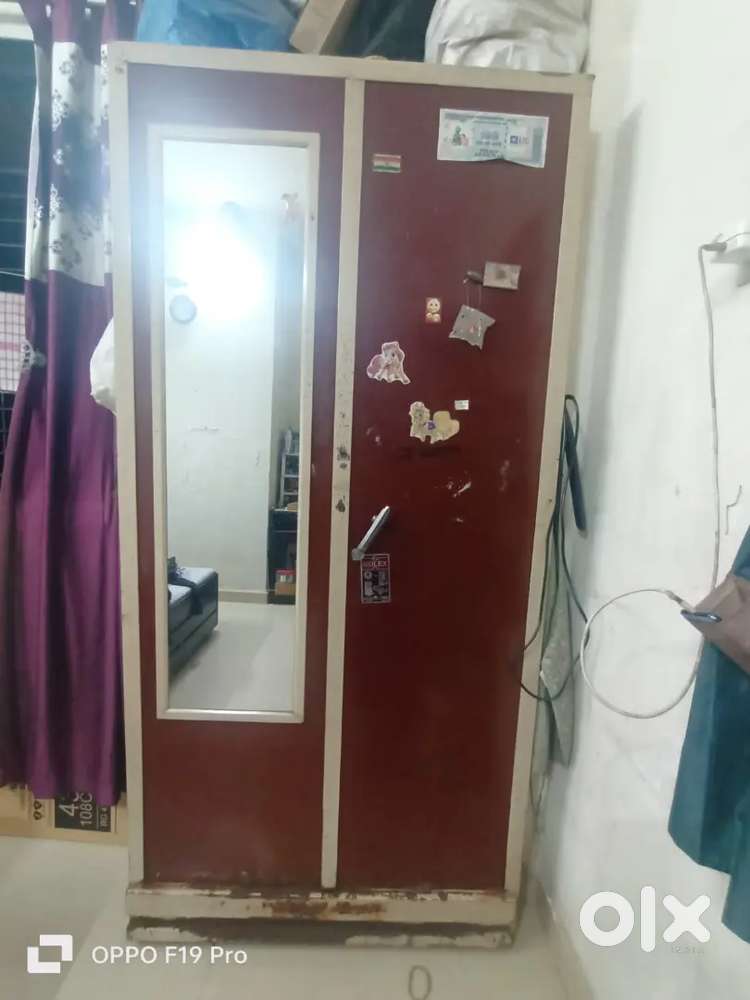 Heavy gaze cupboard with mirror - Good Condition
