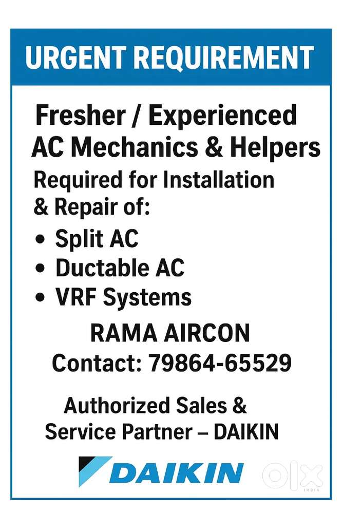 AC Mechanic & Helpers