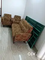2 Sofa and 1 steel bed for sale