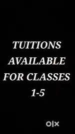 Tuitions available for Classes 1 to 5. Both ICSE and CBSE.