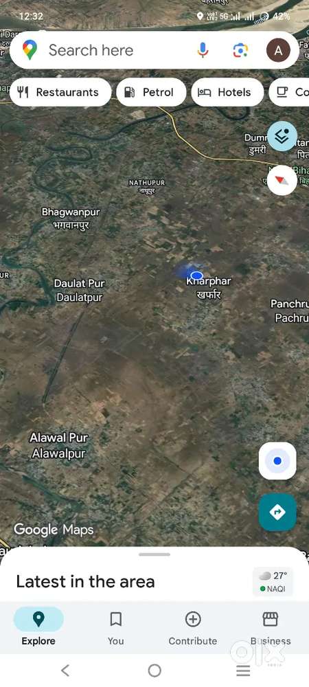 Plot for sell in harnaut  on road