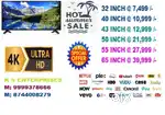 75 INCH SMART LED TV @ 63,999 /-