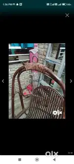 Hanging wooden swing