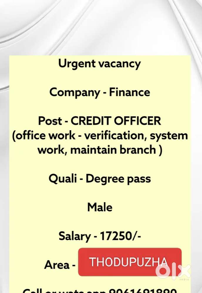 CREDIT OFFICER