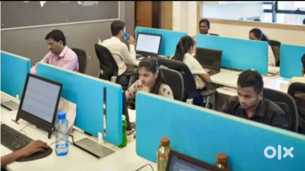 Data entry communication officer designing back office,