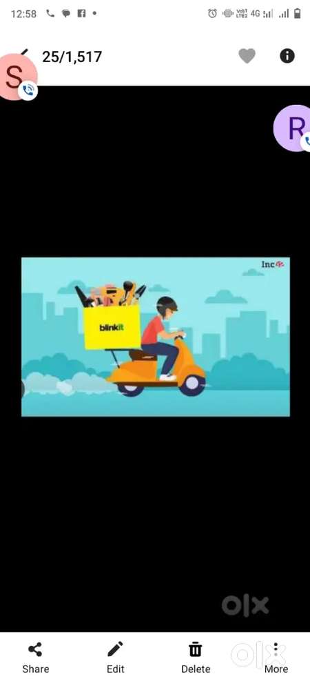 Hiring for ahmedabad blinkit delivery boy job